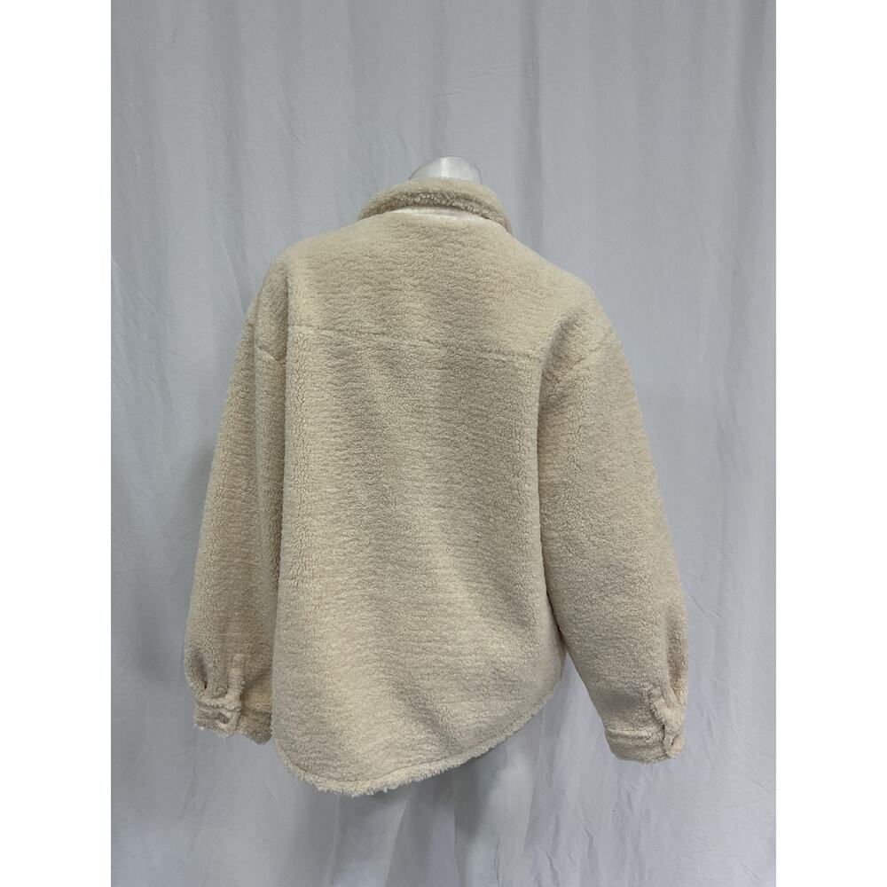 Bandier 'The Aspen' Cream Polyester Sherpa Jacket Size S - Picture 3 of 5